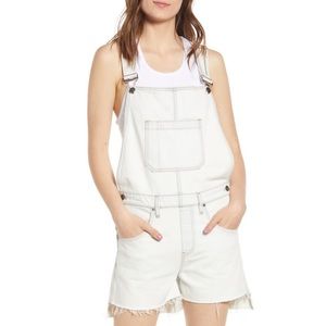 Hudson Jeans Shorts Cream Overalls. NWT